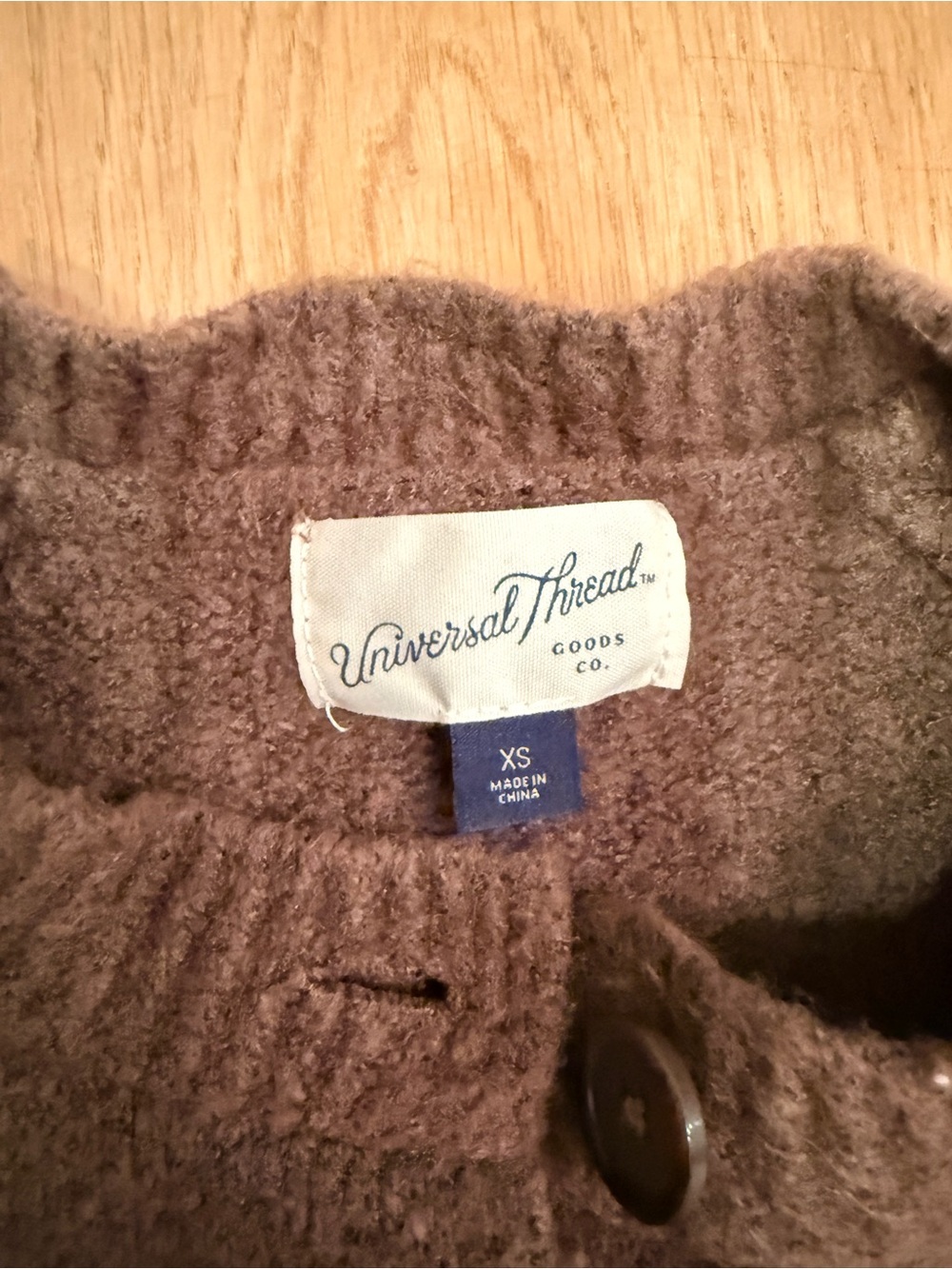 Universal Thread Short Brown Button-Up Knit Cardigan - Picture 2 of 3